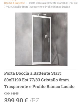 Porta doccia a battente  Nuova