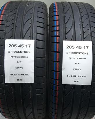 2 GOMME 205 45 17 BRIDGESTONE BF13