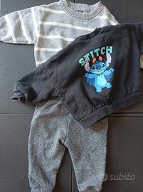 2 felpe/maglioncino + 1 pantaloni bimbo 6 MESI