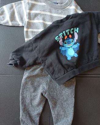 2 felpe/maglioncino + 1 pantaloni bimbo 6 MESI