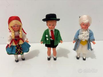 Bambole vintage costume tirolese e storico