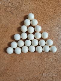24 biglie sfere bianche gioco pac man mb vintage 