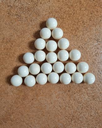 24 biglie sfere bianche gioco pac man mb vintage 