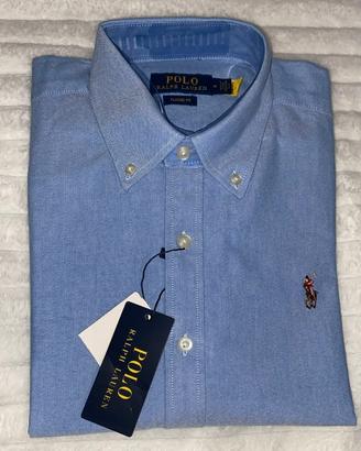 Ralph Lauren Pony Oxford Camicia Uomo M Blu