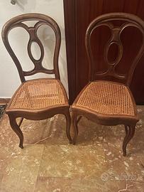 Coppia di sedie vintage chiavarine