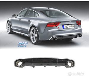 DIFFUSORE AUDI A7 12-15 LOOK RS7 + TERMINALI DI SC