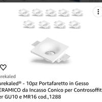 20 Portafaretti in gesso da incasso