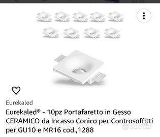20 Portafaretti in gesso da incasso