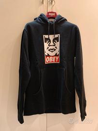 Obey felpa con cappuccio nera Grafica Icon tagliaS