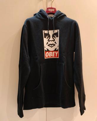 Obey felpa con cappuccio nera Grafica Icon tagliaS