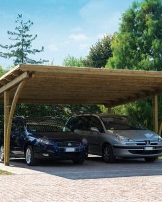 TETTOIA IN LEGNO PER AUTO SU MISURA
