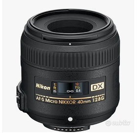 Obiettivo Nikon AF-S DX Micro Nikkor 40 mm f/2.8G