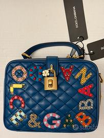 Dolce & Gabbana borsa matelasse blu