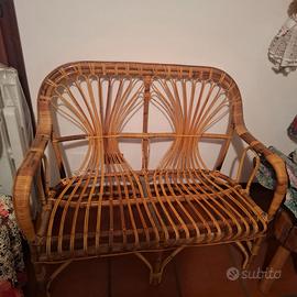 Poltrona in bambù e rattan