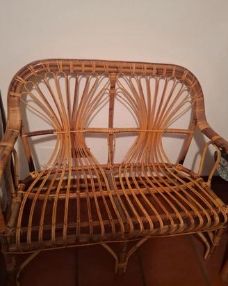 Poltrona in bambù e rattan