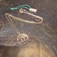 Collana oro bianco oro 750 zirconite