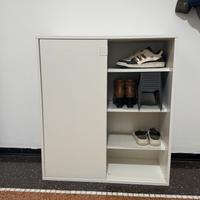 SCARPIERA - MOBILETTO BIANCO CON ANTE SCORREVOLI 