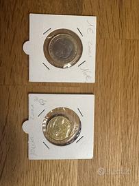 Coppia monete  1€ - 10cent Monaco 2001