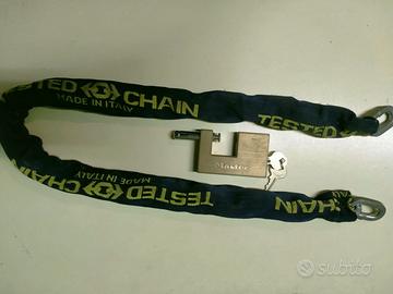 Catena + lucchetto per moto o altri usi