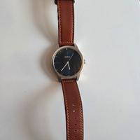 Orologio Hugo Boss, blu con cinturino in cuoio