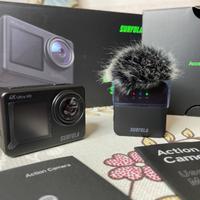 Action Cam 4k 60fps + microfono wireless + Access