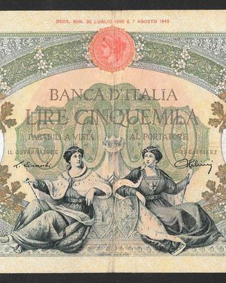 Banconota 5000 lire del 1947 testina, rarissima