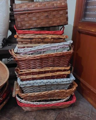 cesti vimini e legno