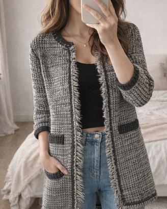 Cardigan con frange