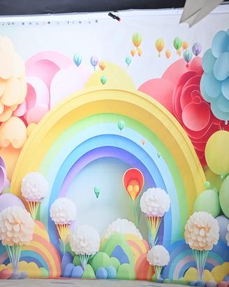 Fondale fotografico compleanno 3x2,5 metri