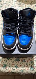 Air Jordan mid 1 blue e black 