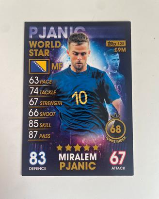 Carta Match Attax 101 Bosnia Miralem Pjanic