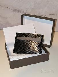 NUOVO - Porta Carte di Credito vero Serpente 