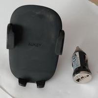 Porta cellulare Auto AUKEY + Caricabatteria USB