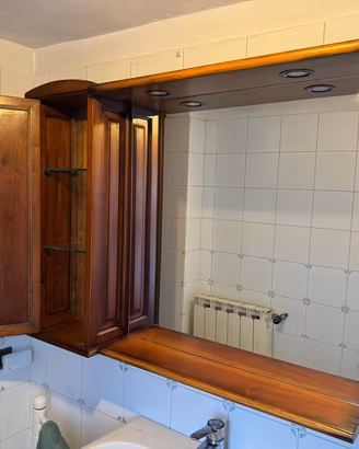 Mobile in legno Con Specchio Bagno