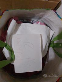 Busta capi abbigliamento ragazza 12/14 anni