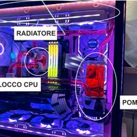 custom loop pc pompa radiatore blocco cpu Corsair