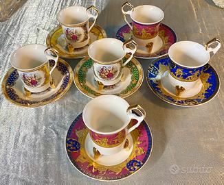Set 6 tazzine da caffè porcellana T. Limoges