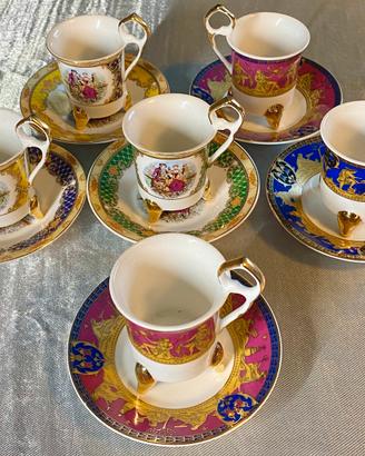 Set 6 tazzine da caffè porcellana T. Limoges