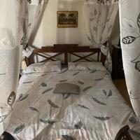 Letto antico noce + comodini+ specchio + panca