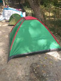 tenda 3 posti con 3 materassini gonfiabili