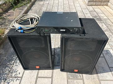 Impianto JBL JRX115 + Crest LT1000 Pro - Casse