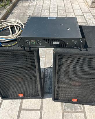 Impianto JBL JRX115 + Crest LT1000 Pro - Casse