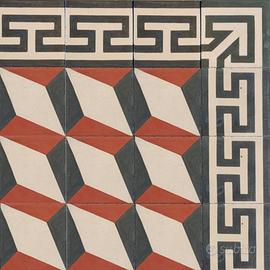 Tappeto in cementine d'epoca