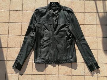 AllSaints giubbino in pelle, colore nero, taglia L