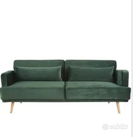 DIVANO TRE POSTI VELLUTO CLICK CLACK