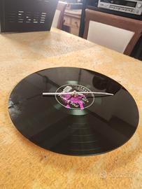 Orologio Vinile Di Vetro Lancette Metallo