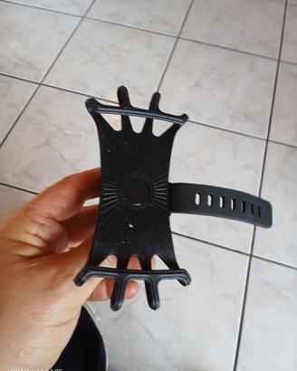 Supporto x smartphone in silicone da manubrio