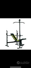 Panca multifunzione + set pesi da 65kg