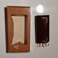 PORTACHIAVI vintage in cuoio marrone (cm 9,5)
