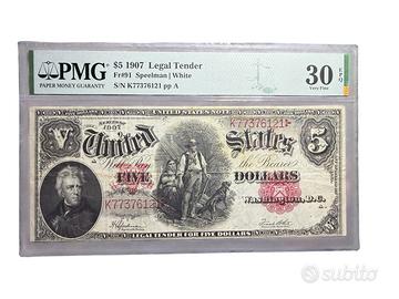 5 Dollari 1907 USA PMG 30 EPQ